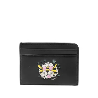Kenzo Cartoon-print Cardholder In Black