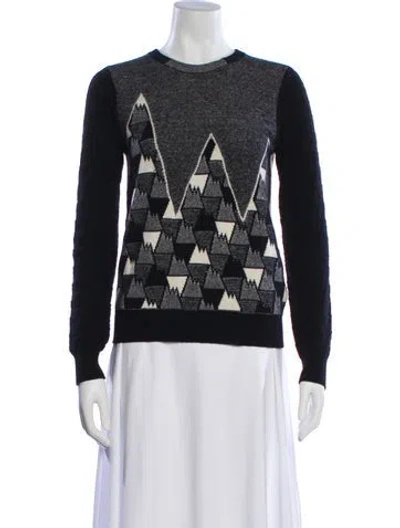Pre-owned Kenzo Cashmere Printed Sweater In Blue