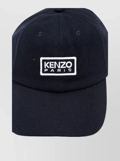 Kenzo Casual Curved Brim Hat Street Style In Blue
