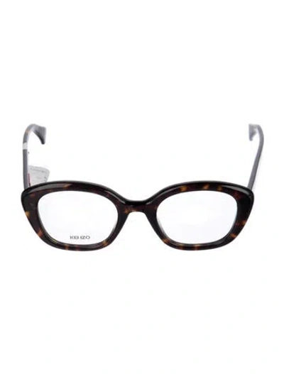 Pre-owned Kenzo Cat-eye Eyeglasses In Black