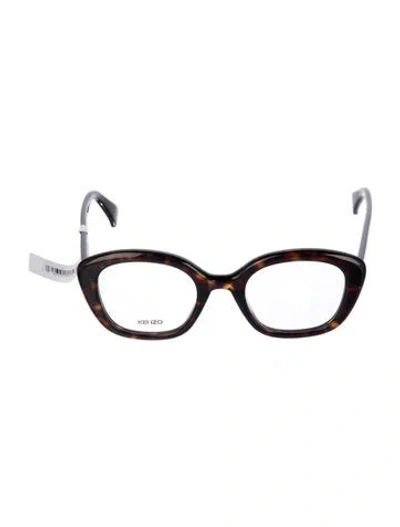 Pre-owned Kenzo Cat-eye Eyeglasses In Black