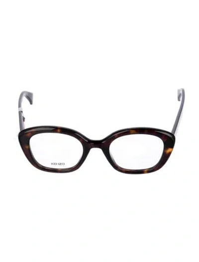 Pre-owned Kenzo Cat-eye Eyeglasses In Black