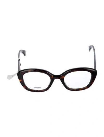 Pre-owned Kenzo Cat-eye Eyeglasses In Black