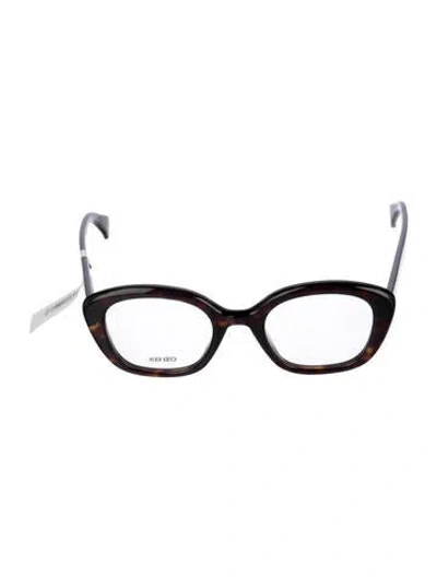 Pre-owned Kenzo Cat-eye Eyeglasses In Black