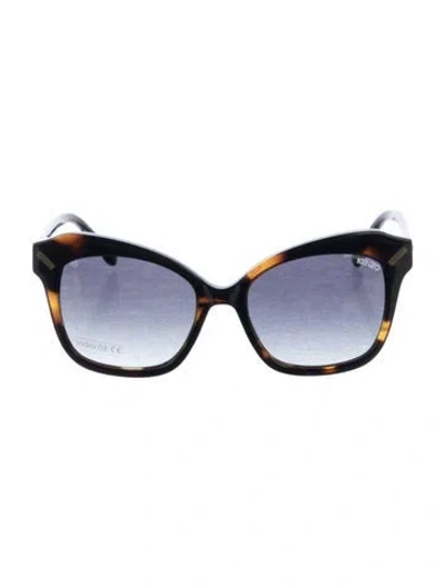 Pre-owned Kenzo Cat-eye Gradient Sunglasses In Black/brown