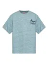 Kenzo Chainstitch Logo-embroidered T-shirt In Blue