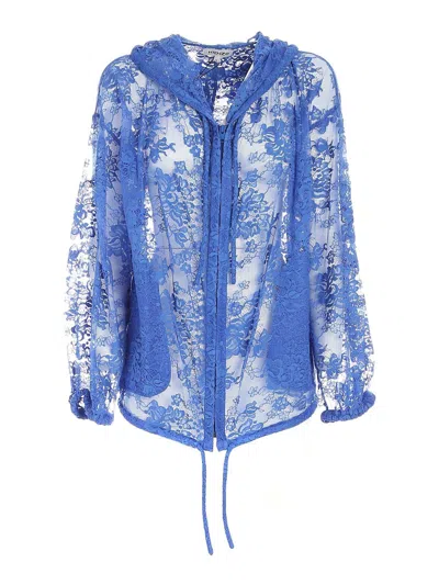 Kenzo Lace Jacket In Blue In Azul