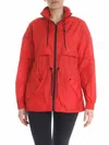 Kenzo Red Technical Jacket With Logo In Red