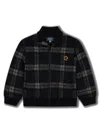 Kenzo Check-pattern Jacket In Blue