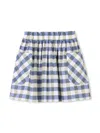 Kenzo Check-print Skirt In Blue
