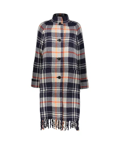 KENZO CHECKED WOOL COAT