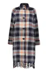 Kenzo Woman Coat Midnight Blue Size 4 Wool In Blue