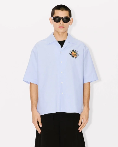 Kenzo Chemise Hawaïenne ' Orange' Homme Bleu Ciel In Sky Blue