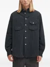 Kenzo Chest-pockets Patterned Overshirt In Black