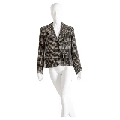 Pre-owned Kenzo Chic Polka Dot Blazer In Gray