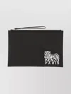 Kenzo Tiger Motif Clutch Bag With Wrist Strap