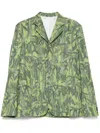 Kenzo Chiku-rin Camo-motif Blazer In Green