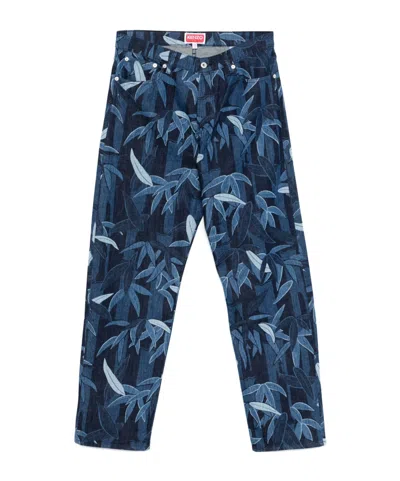 KENZO KENZO CHIKU-RIN CAMO' BOTAN LOOSE JEANS IN JAPANESE DENIM