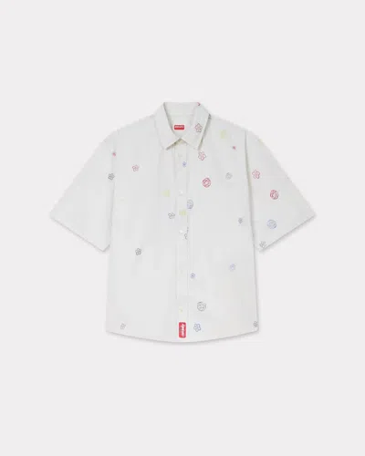 Kenzo Classic Button-up Shirt For Men In White