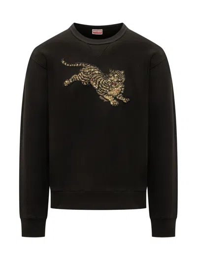 Kenzo Classic Cotton Sweatshirt In Brown