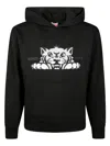 Kenzo Felpa In Cotone Nero Uomo In Black