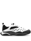 Kenzo Two-tone Fabric And Synthetic Leather X-trainer Sneakers In White