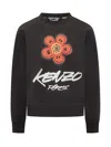 Kenzo Bold Floral Graphic Sweatshirt With Signature Logo