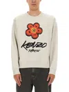 Kenzo Relaxed Fit Futura Classic Sweatshirt With Vibrant Graphic In Neutral