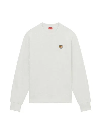 Kenzo Classic Sweatshirt With `lucky Tiger` Embroidery In Grey