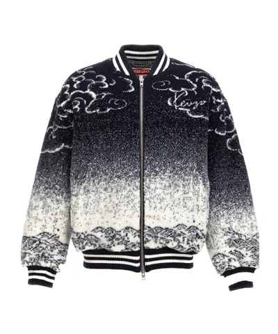 Kenzo Cloud Tiger Bomber Jacket In Blue