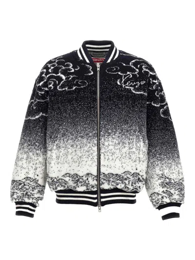 Kenzo Cloud Tiger Bomber Jacket In Blue