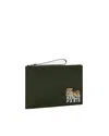 Kenzo Pochette Happy Tiger Dark Khaki In Green