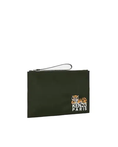 Kenzo Clutch Bag In Brown