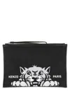 Kenzo Pochette Nera Con Ricamo Tigre In Black