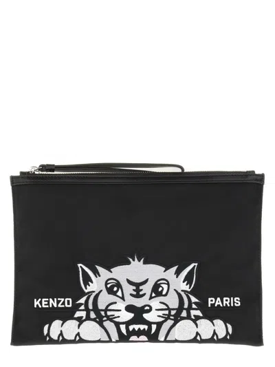 KENZO LARGE VARSITY CLUTCH BAG