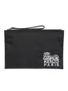 Kenzo Tiger Motif Clutch Bag With Wrist Strap In Black