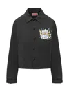 Kenzo Coach Jacket With Stampaint In Multi