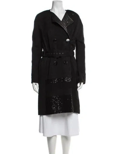 Pre-owned Kenzo Coat In Black