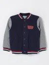 Kenzo Wool Blend Bomber Jacket In Blau