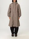 Kenzo Hooded Button-fastening Coat In Gray