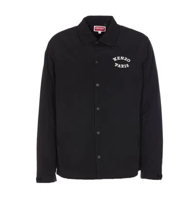 Kenzo Long-sleeved Casual Jacket In Black