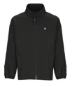 Kenzo Boke Flower Motif Zip-up Jacket In Black
