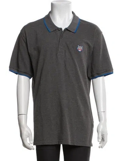 Pre-owned Kenzo Collar Short Sleeve Polo Shirt In Grey