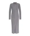 Kenzo Collared Knitted Dress In Gray
