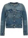 Kenzo Jacket In Stretch Japanese Denim In Blue