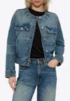 Kenzo Jacket In Stretch Japanese Denim In Blue