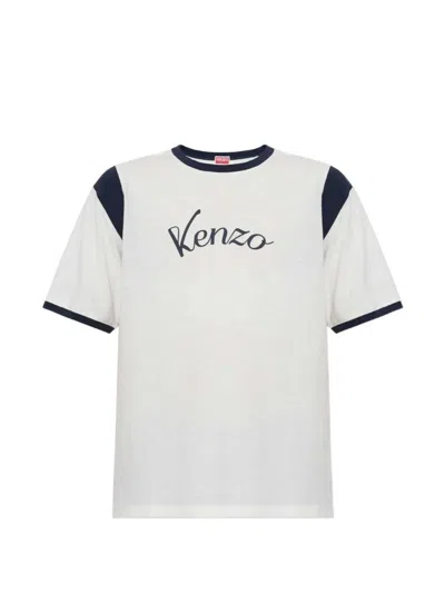 Kenzo College-style Cotton T-shirt In White