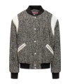 Kenzo Marl-knit Varsity Jacket In Black