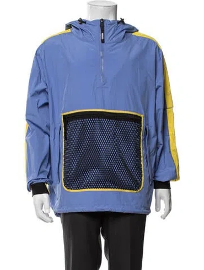 Pre-owned Kenzo Colorblock Pattern Jacket In Blue