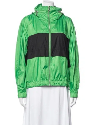 Pre-owned Kenzo Colorblock Pattern Jacket In Green